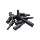 Stapel von verschiedenen Torx Bits (Innensechsrund) in unterschiedlichen Größen, darunter auch T40 Bits. Zeigt die gängigen 5/16" Sechskantantriebe aus robustem Stahl.