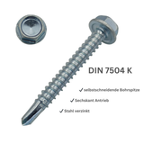 Bohrschraube Sechskantkopf DIN 7504 K Stahl 5,5 mm & 6,3 mm